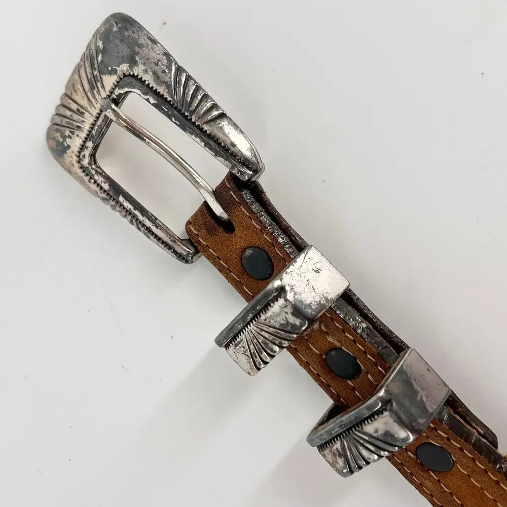Tony Lama Vintage Tan Leather Western Belt Size 40